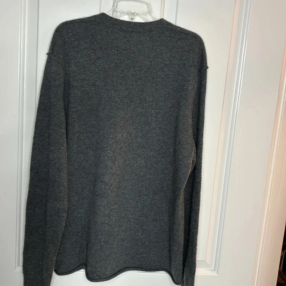 Perfect condition James Perse cashmere womens vneck sweater in charcoal size s - Picture 6 of 6